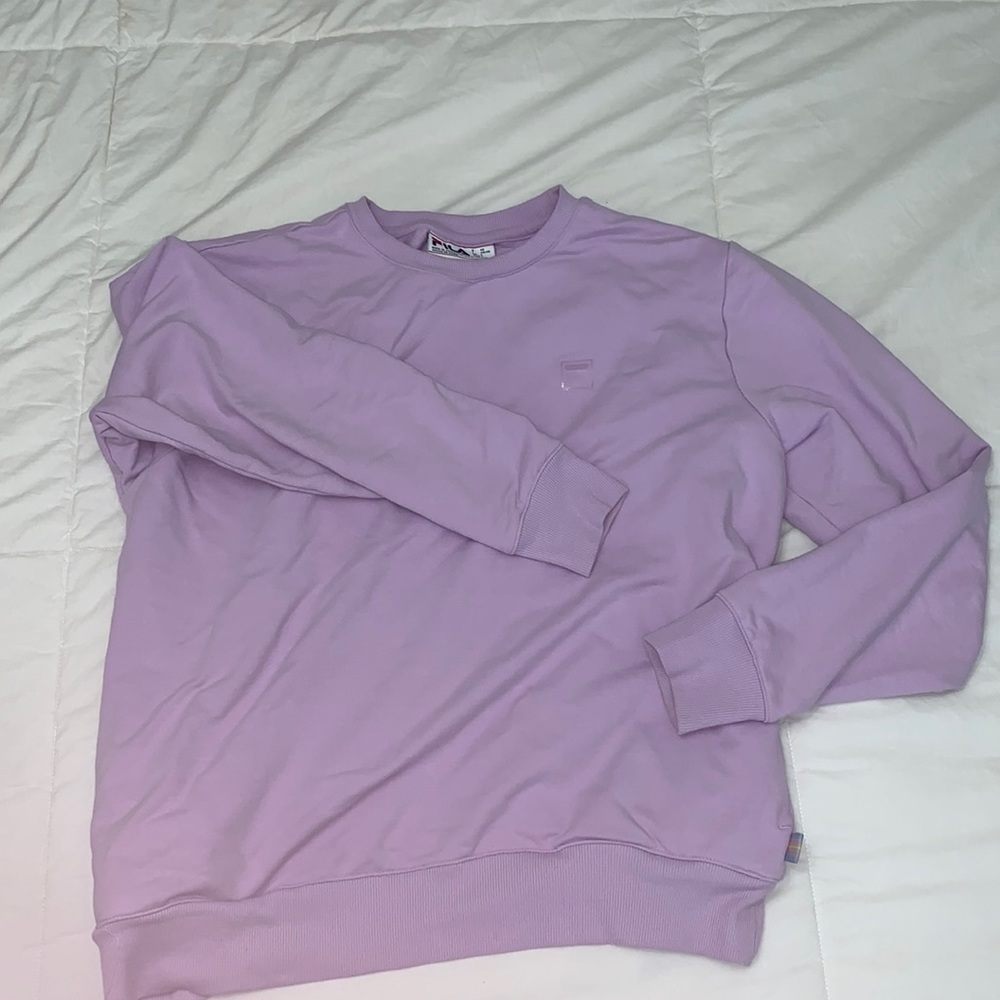 Lavender FILA crewneck with pockets